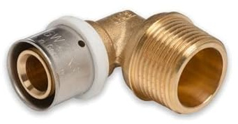 Pressfitting Aluverbund Selfio-Press Übergangswinkel Außengewinde 26 x 3 mm - 1 TH + U Kontur DVGW