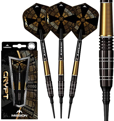 Mission Crypt Black & Gold PVD M1 90% Softdarts 20 Gramm