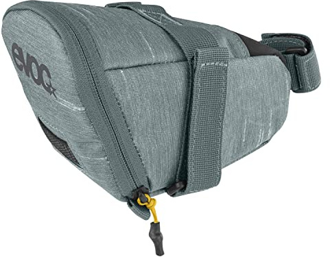 EVOC SEAT BAG TOUR, petite sacoche de selle (sacoche de selle de haute qualité, sacoche de rangement résistante à l'usure, taille: M, dimensions: 8,5 x 15 x 9,5 cm, volume: 0,5 l), Steel