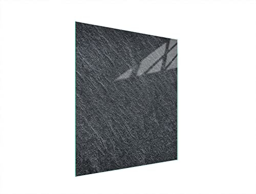 DarHaus Herdabdeckplatte einteilig 45x52 cm Ceranfeld Abdeckung Glas Spritzschutz Abdeckplatte Glasplatte Herd Ceranfeldabdeckung Deko, Schiefer Grau