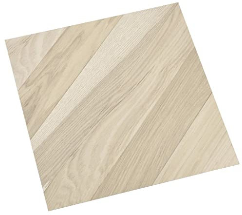 vidaXL 20x Tarimas Autoadhesivas Lama Baldosa Azulejo Suelo Salón Sala de Estar Dormitorio Antideslizantes Impermeables PVC 1,86 m² Rayas Beige