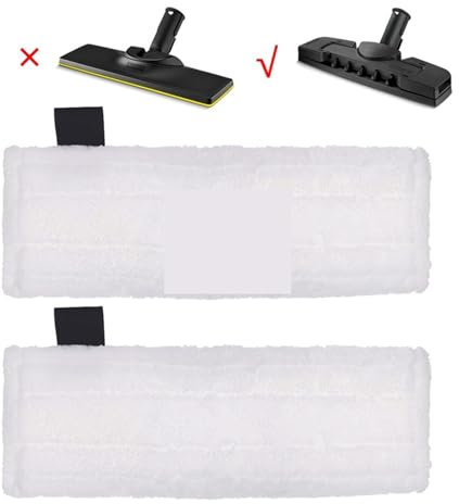 BeNtli Rags Microfibre Mop Cover Steam Cleaner Accessories Spare Parts，Replacement Mop Heads Cloth，Compatible For Karcher Easyfix SC2 SC3 SC4 SC5 (Color : 2PCS Long Cloth)