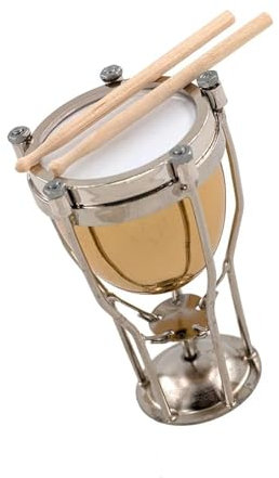 Ornements d'instruments de Musique Modèle De Timbale Miniature De 6.5cm, Mini Instrument De Musique Ne Peut Pas Jouer