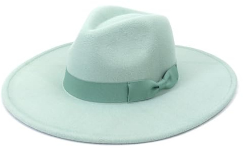 NOAMED Fengyan Hut 2021 Winter Herbst Damen Elegant Retro Filz Fedora Hut Große breite Krempe Frauen Hüte Hochzeit Kirche Kleid formelle Hut