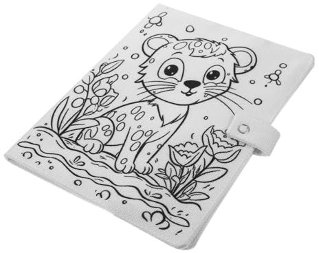 FUNOMOCYA Buchhülle aus Stoff für Notizbücher Waschbare Dekorative Buchschutzhülle mit Süßem Cartoon für Schüler und Buchliebhaber Schützende Buchhülle für Kinderbücher und Notizbücher