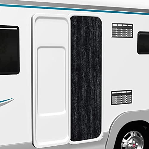 Kavolet Türvorhang aus Chenille, 56x185 cm Fadenvorhang Insektenschutz Fliegenschutz Vorhang Flauschvorhang Plüschvorhang Türvorhang für Camping Wohnwagen Anthrazit