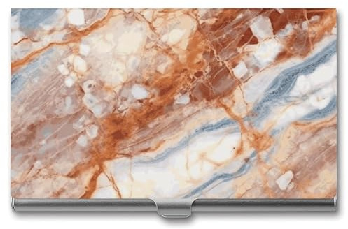 VFKLT Visitenkartenetui aus Marmor, schmal, tragbar, Metall, Visitenkarten-Organizer, Kreditkartenetui, Multi-Kartenetui für Männer und Frauen, Reisen, Büro, Silber, Einheitsgröße, lässig, Silber, One