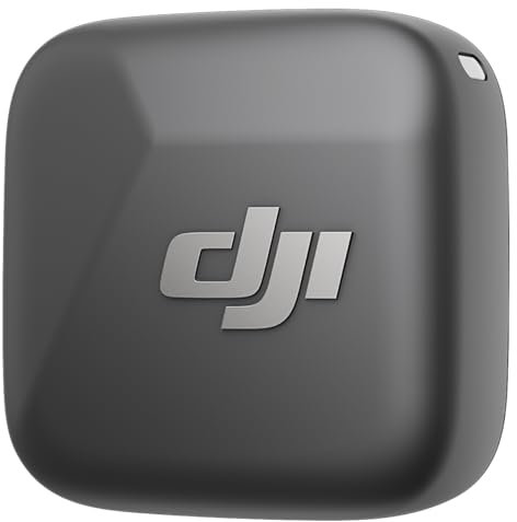 DJI Mic Mini Sender Mikrofon (Infinity Schwarz), Ultraleicht, OsmoAudio, Geräuschunterdrückung, Wireless Mikrofon für Handy/Kamera, iPhone, Android, Vlog, YouTube