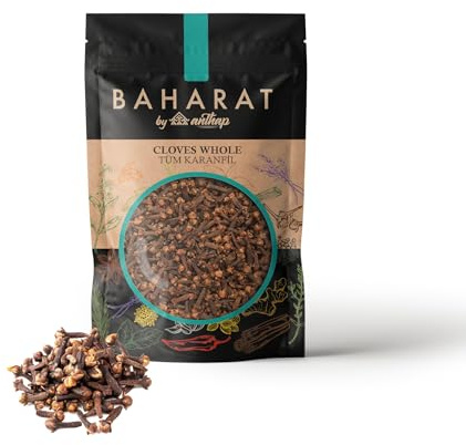 BAHARAT by Anthap Cloves Seed Whole, Madagascar Origin, Natural, Aromatic, Whole Clove, Perfect for Tea, Hot Drinks, 400g