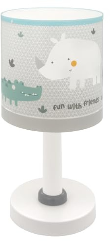 Dalber Lámpara Infantil De Mesa o Mesita Rhino & Croco Rinoceronte y Cocodrilo