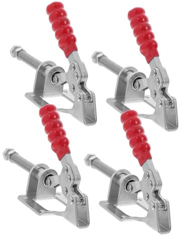 Hemobllo 4pcs Woodworking Clamp Push Pull Action Toggle Clamps Heavy Duty for Installation