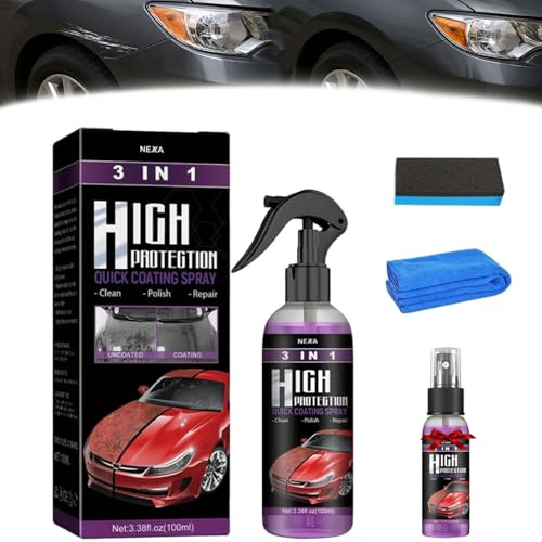Turbo Shine Nexa 2025 Upgrade – 3-in-1-Spray und Kratzerentferner für Autos, Metall und Werkzeuge, Hochschutz-Schnellbeschichtung, Farberfrischung und Glanz (1 Pcs)