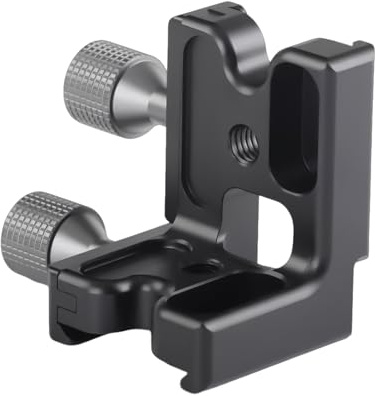 Abrazadera en L en ángulo recto de 90 grados para una fijación rápida a cabezales y diapositivas de trípode