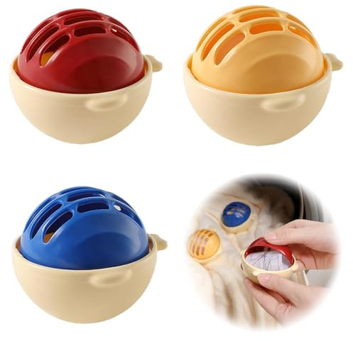 3 Pièces Attrape Poil Machine a Laver, Boule Anti Poil Machine à Laver, Ramasse Poils Animaux Machine a Laver, Réutilisable, pour Chien Chats Poils D'animaux Vêtements