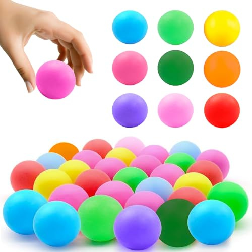 Zyluniy Table Tennis Balls, 30 pezzi palline ping pong colorate, 40 mm palline da ping pong colori misti pallines divertenti per principianti, per giochi di festa in famiglia, Party Games