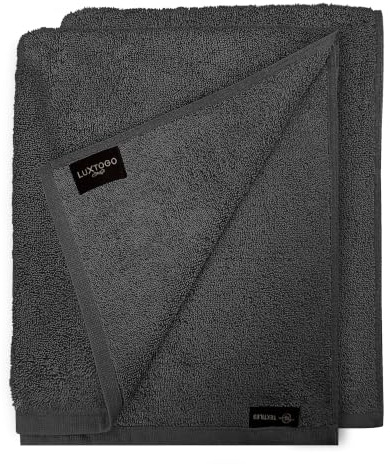 LUXTOGO Handtuch Set 4-teilig Grau – 2 Badetücher 70x140cm & 2 Handtücher 50x100cm – 100% ringgesponnene Baumwolle, 500g/m² – Hotelqualität, Oeko-TEX, weich, saugfähig, schnelltrocknend