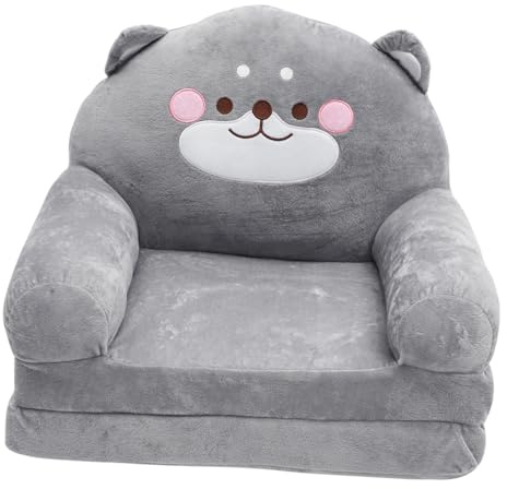 DIKACA Sofá de Peluche para Niños Forma de Elefante, Sillón para Ñiño Plegable, Asiento Creativo para Kindergarten y Sala de Estar Color Aleatorio