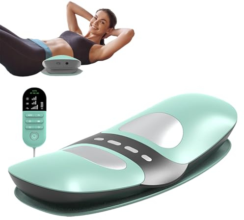 Elektrischer Rückenmassagegerät, 4 in 1 Kabelloses Rückenstrecker mit EMS Elektrotherapie, Hotpacks, Vibration und Airbag Traktion, 3 Stufige Einstellung Lendenwirbel Traktionsmassagegerät für Zuhause