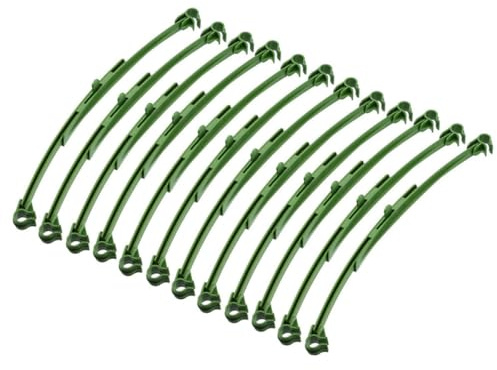 Veemoon Soporte Duradero para Plantas Trepadoras 12 Piezas para Tomates y Hortalizas, Estructura Ajustable De Plástico Verde Adecuado para Jardín y Cultivo Enredaderas