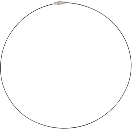 MAJALE - Girocollo rigido Filo Acciaio Argento | Choker Argento | Piede collo | Choker Argento | Argento, 5 mm, Acciaio inossidabile