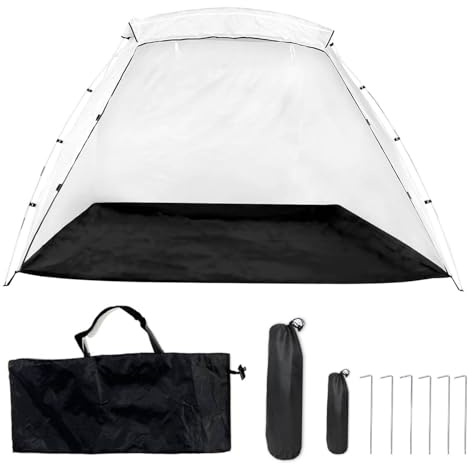 Tenda per cabina di verniciatura Riparo per vernice spray Portatile di grande capacità Antivento Schermo a rete integrato nel pavimento per progetti di verniciatura di mobili