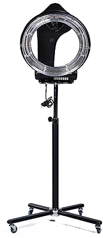 Standing Hairdressing Orbiting Infrared Heater Hair Dryer, Hair Dyeing Perm Styling Heating Machine, Climazone, Professional Salon Hairs Processor 360 Degree Rollerball