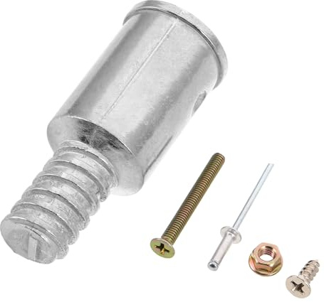 Veemoon 1 Satz Gewindespitzen aus Aluminiumlegierung 25mm für Besenstiel und Moppstiel mit Langlebigem Gewindeadapter für Haus und Terrasse
