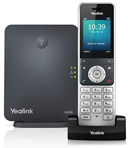 Yealink W60P IP DECT Bundle Package (Includes 1 x W56H Handset & 1 x W60B Base Station) - Silver / Black