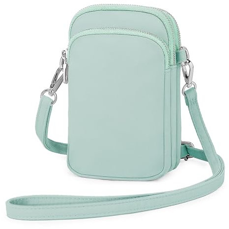 Wind Took Handy Schultertasche Kleine Damen Umhängetasche Handytasche Brieftasche Kartentasche Crossbody Bag Mini Sack, A - Puristisches Blau(für 5.8 IN handy), L/W/H:11x5x17 CM