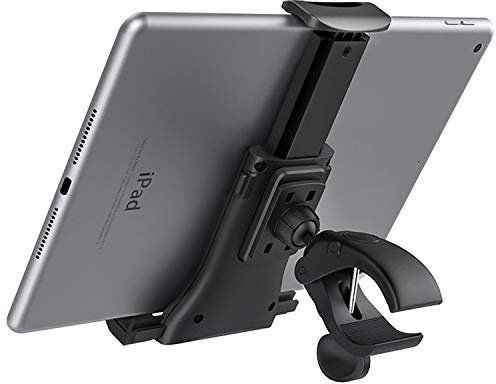 MoKo Fahrrad-Tablet-Halterung, universelle Fahrrad-Auto-Lenker-Halterung für 10,2–27,9 cm (4–11 Zoll) Handys, Tablets, Halterung für Indoor-Radfahren, Fitnessstudio, Laufband, Schwarz