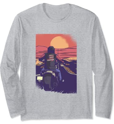 Chopper Motorbike Riding Long Sleeve T-Shirt
