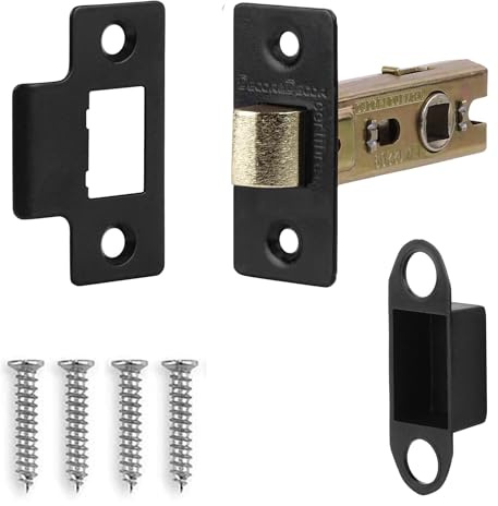 Decoranddecor Door Latches for Internal Door 76mm 3 Inch Matt Black | Tubular Latch 76mm, FD60 Fire Rated, Mortice Latch, EN12209 CE UKCA, 57mm Backset, Interior Door Mechanism