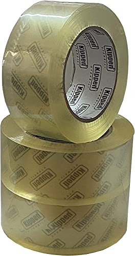 kippen 9004TX – 3 Rollen transparentes Klebeband für Verpackungen, Größe: 132 m x 48 mm.