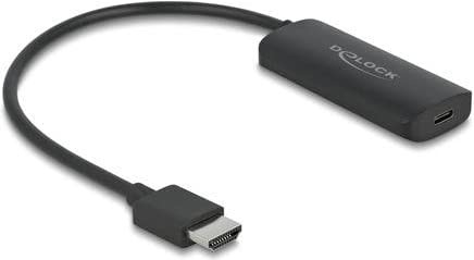 DeLOCK 64212 Câble et Adaptateur vidéo 0,18 m HDMI Type A (Standard) USB Type-C + Micro-USB Noir