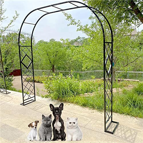 Arco Da Giardino 180cm 200cm 220cm 260cm 380cm di Largo, Pergolato per esterni Archi con base, Arco in metallo Supporto per piante rampicanti, Archi da giardino resistenti (Color : Verde, Size : 380