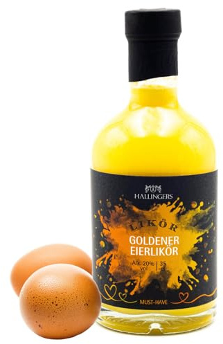 Hallingers Genuss Manufaktur Edel-Sahnelikör Geschenk - von Hand abgefüllt in wertiger Geschenkflasche Eierlikör 20% vol., Geschenkidee für Frauen Männer