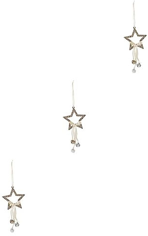 Garneck 3stücke Hängende Weihnachtsglocken Aus Holz Festliche Jingle Bells Dekoration Für Weihnachten Langlebig Und Farbenfroh Für Partys Und Weihnachtsfeiern Mit Kreativem Design Und