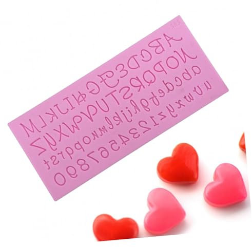 HEMOTON Silikonform Mit Englischen Buchstaben Für Fondant Und Schokolade Backformen Aus Hochwertigem Silikon Umweltfreundlich Und Geschmacksneutral Geeignet Für Kuchen Süßigkeiten Und Deko