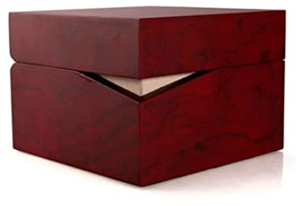 REEKOS Uhren Aufbewahrungsbox Uhrenbox Uhrenschatulle Uhrenbox Jade Armband Uhren Brosche Aufbewahrungsbox, Rote Schmuck Aufbewahrungsbox Mit Abnehmbarem Kissen Uhrenkasten Uhrenkoffer