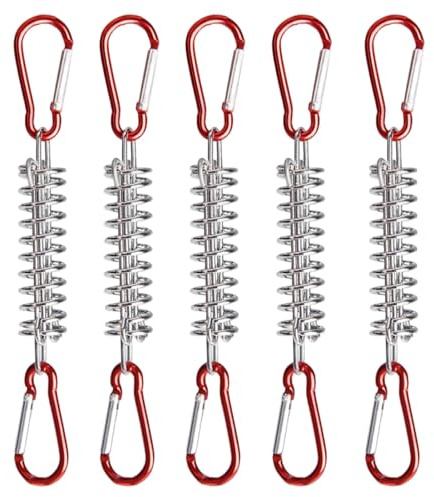 Accesorios de muelles de tensión, 5 unidades, muelles tensores, toldos, muelles de tensión, resortes de resorte de alta resistencia, hebilla de resorte, muelles tensores, muelles con 10 mosquetones