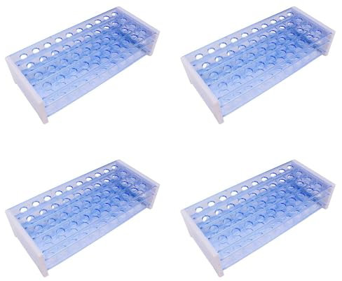 RIYAN 4X 3-Lagiger Labor-Reagenzglashalter Aus Kunststoff für 18-Mm-Standrohre mit 40 LöChern