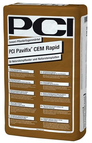 PCI Pavifix CEM Rapid 25 kg Grau Pflasterfugenmörtel für Natursteinplatten und Natursteinpflaster Fugenmörtel Sika