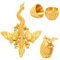 Winged Dragon Inside Surprise Egg Fun Collectible Toy Gift for Kids and Adults, 3D Printed Fantasy Dragon Ideal for Christmas Easter Birthdays and Holiday Decorations (Gold, Medium)
