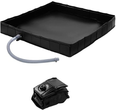 DimyFew Camping Shower Base with Drain Shower Tent Awning Base for RV Beach Indoor
