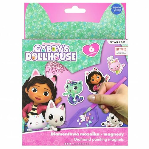 sarcia.eu Gabby's Dollhouse Kreativset, Diamantmosaik, Magnete, 900 Zirkone (1)