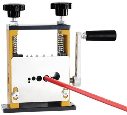 Máquina De Decapado De Alambre Manual, Máquina De Tira De Alambre De Propulsión De Taladro - 6 Agujeros 5 Rieles Data Cable Stripper | 0.1 Para 0.6 Pulgadas De El Antiguo Pelador De Cable De