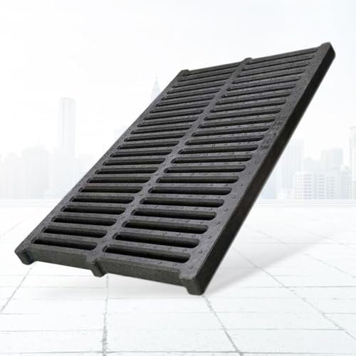 XRPOUXMTE Rejilla de plástico Flexible para Suelo Exterior, con Canales en U, Tapas para canaletas de Patio, terrazas y Rejillas de Drenaje recortables de 40 cm x 13,3 cm x 2 cm.
