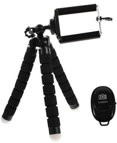 DOITOOL Trípode para Móvil y Cámara Compacto De Acero Inoxidable con Soporte y Control Remoto Accesorio De Fotografía para Videollamadas