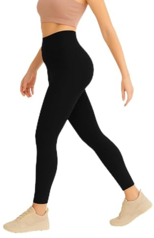 Suyamir Leggings Donna Vita Alta Made in Italy – Push Up Modellanti, Morbidi e Coprenti – Elasticizzati Traspiranti per Sport, Yoga, Fitness e Tempo Libero