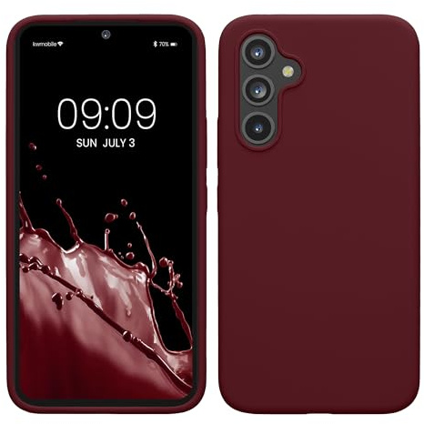 kwmobile Handyhülle für Samsung Galaxy A54 5G Hülle - Case Silikon - Kabelloses Laden - Schutzhülle Cover in Bordeaux Violett